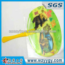 High quality hand fan for promotion, PVC printed hand fan